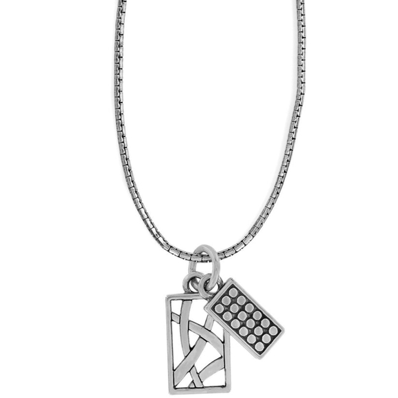Brighton "Meridian Zenith Lg" Silver Neck w/ Swarovski Crystal & Openwork Charms - Picture 2 of 11